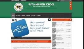 
							         Rutland High School: Home								  
							    