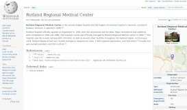 
							         Rutland Regional Medical Center - Wikipedia								  
							    