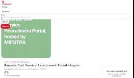 
							         Rwanda Civil Service Recruitment Portal, hosted by MIFOTRA | lettre ...								  
							    