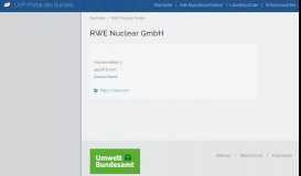 
							         RWE Nuclear GmbH | UVP-Portal								  
							    