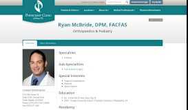 
							         Ryan McBride, DPM | Physicians' Clinic of Iowa, P.C.								  
							    