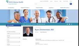 
							         Ryan Zimmermann, MD | CHI St. Alexius Health North Dakota								  
							    
