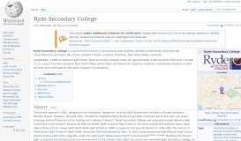 
							         Ryde Secondary College - Wikipedia								  
							    