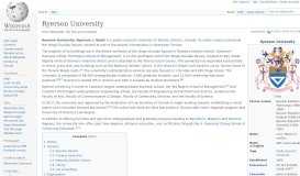 
							         Ryerson University - Wikipedia								  
							    