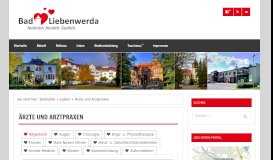 
							         Ärzte und Arztpraxen – Internetseite der Kurstadt Bad Liebenwerda								  
							    