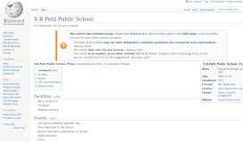 
							         S B Patil Public School - Wikipedia								  
							    