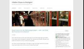 
							         S-Bahn-Chaos in Stuttgart | Das Informationsportal rund um die ...								  
							    