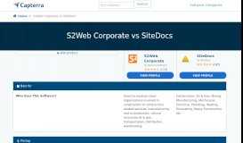 
							         S2Web Corporate vs SiteDocs Comparison - Capterra Ireland								  
							    