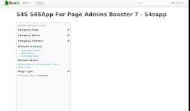 
							         S4S S4SApp For Page Admins Booster 7 - S4sapp - AboutUs								  
							    