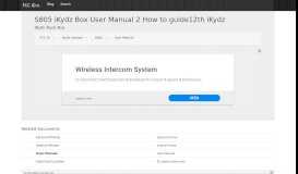 
							         S805 iKydz Box User Manual 2 How to guide12th iKydz Limited - FCC ID								  
							    