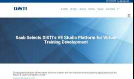 
							         Saab Selects DiSTI's VE Studio Platform for Virtual Training ...								  
							    