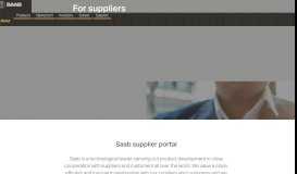 
							         Saab Supplier Portal - Saab Group								  
							    