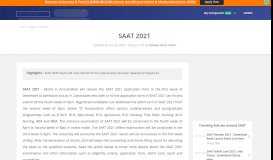 
							         SAAT 2019 – Exam Dates, Admit Card (Released), Syllabus ...								  
							    
