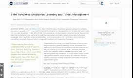 
							         Saba Advances Enterprise Learning and Talent Management ...								  
							    