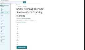 
							         SABIC New Supplier Self Services (SUS) Training Manual | Electronic ...								  
							    
