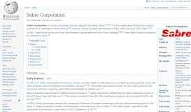 
							         Sabre Corporation - Wikipedia								  
							    