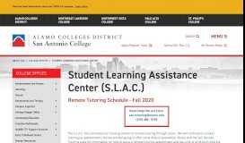
							         SAC : About SAC : College Offices : Student Learning Assistance Center								  
							    