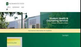 
							         Sac State - Student Health & Counseling Services - Sacramento State								  
							    
