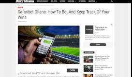 
							         Safaribet Ghana: How To Register, Log In And Keep Track Of ...								  
							    