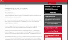 
							         Safeguarding course for coaches - Coaching - England Athletics								  
							    
