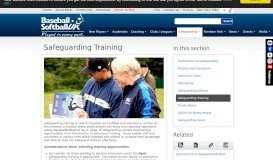 
							         Safeguarding Training - BaseballSoftballUK								  
							    