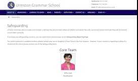 
							         Safeguarding – Urmston Grammar School								  
							    