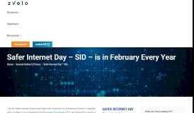 
							         Safer Internet Day - SID - is in February Every Year - Zvelo								  
							    