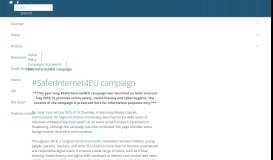 
							         SaferInternet4EU campaign - Better Internet for Kids								  
							    