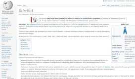 
							         SaferSurf - Wikipedia								  
							    
