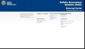 
							         Safety Assurance System (SAS) - External PortalSign in - FAA								  
							    