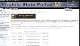 
							         Safety Division - Virginia State Police								  
							    