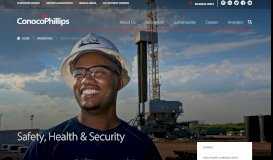 
							         Safety, Health & Security | ConocoPhillips								  
							    