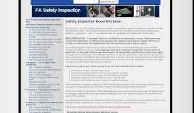 
							         Safety Inspector Recertification - PA Safety Inspection - Google Sites								  
							    