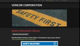 
							         Safety Publications - VONCOR CORPORATION								  
							    