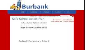 
							         Safety School Plan - Burbank Elementary School								  
							    