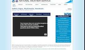 
							         Safety Signs, Multimedia, Handouts - National Weather Service								  
							    