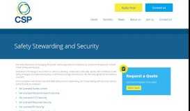 
							         Safety Stewarding and Security » The Combined Service Provider								  
							    