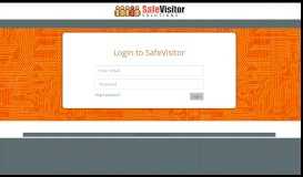 
							         SafeVisitor Solutions - Please Login								  
							    