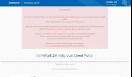 
							         SafeWork SA Individual Client Portal								  
							    