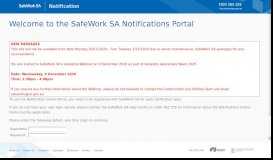 
							         SafeWork SA Notifications Portal								  
							    