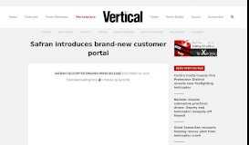 
							         Safran introduces brand-new customer portal - Vertical Magazine								  
							    