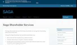 
							         Saga Shareholder Services - Saga plc								  
							    