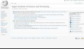 
							         Sagar Institute of Science and Technology - Wikipedia								  
							    