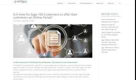
							         Sage 100 Online Portal for Customers | CertiPro Solutions								  
							    