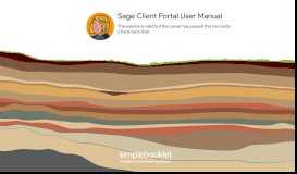 
							         Sage Client Portal User Manual : simplebooklet.com								  
							    