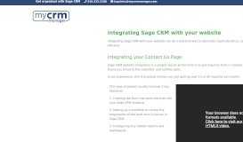 
							         Sage CRM Website Integration: Connect Your Site | Dan Cousins								  
							    