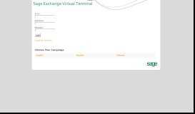 
							         Sage Exchange Virtual Terminal								  
							    