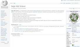 
							         Sage Hill School - Wikipedia								  
							    