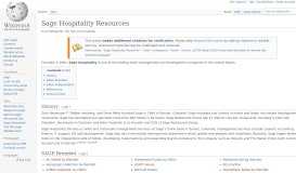 
							         Sage Hospitality Resources - Wikipedia								  
							    