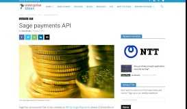 
							         Sage payments API - - Enterprise Times								  
							    